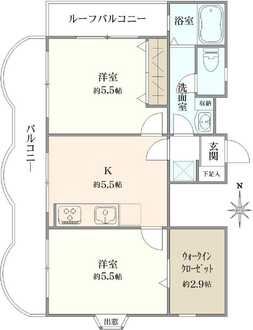 スカイコート市ヶ谷第3の間取図