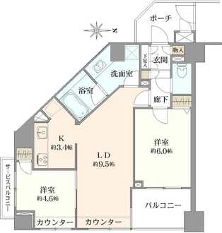 ルピナス王子駅前の間取図