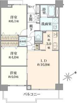 リノア北赤羽の間取図