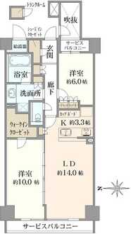 ローレルコート京都柳馬場六角の間取図