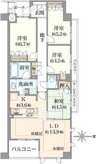 ジオ桂の間取図