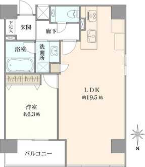 クオン四条柏屋町の間取図
