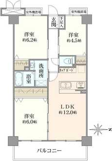 ベレヴュー聖護院北棟の間取図