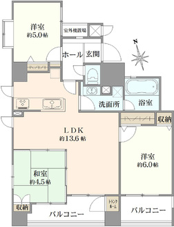 レガリアシティ船橋ガーデンコートの間取図