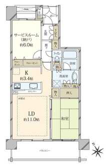 クレストフォルム清澄庭園の間取図