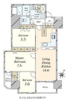 レフィール日本橋浜町二丁目の間取図