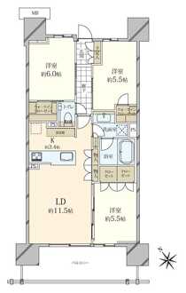 ルフォン船堀ザ・タワーレジデンスの間取図
