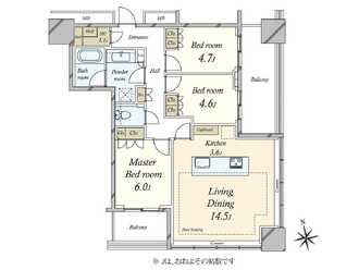 WORLD TOWER RESIDENCEの間取図