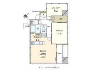 プレミストタワー白金高輪の間取図