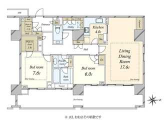 広尾ガーデンフォレストG棟の間取図