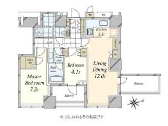 クラッシィタワー新宿御苑の間取図