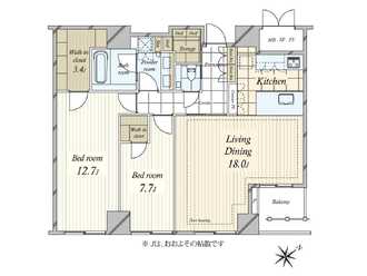 青山ザ・タワーの間取図