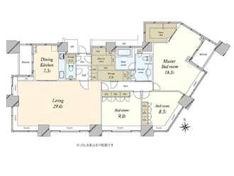 高輪ザ・レジデンスの間取図