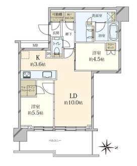 プラウドタワー亀戸クロスブライトタワーの間取図