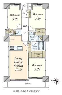 ビューネタワー平井の間取図