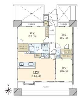 ブルージュ東大島の間取図