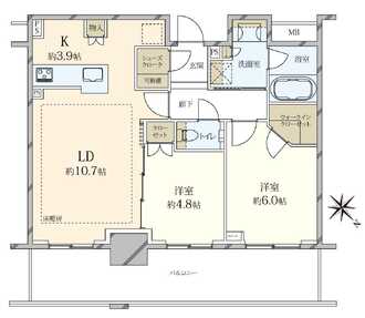プラウドタワー平井の間取図