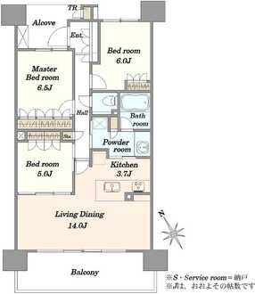 幕張ベイタウン　グリーナC棟の間取図