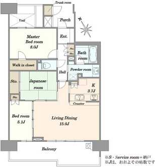 パティオス・グランアクシブ 1番館の間取図