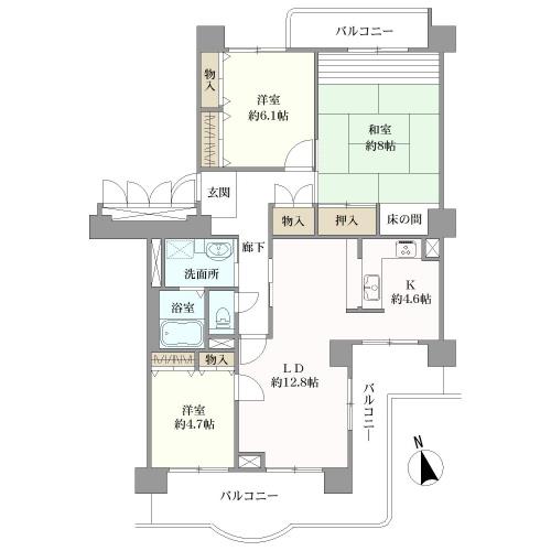 あべのベレーザの間取図