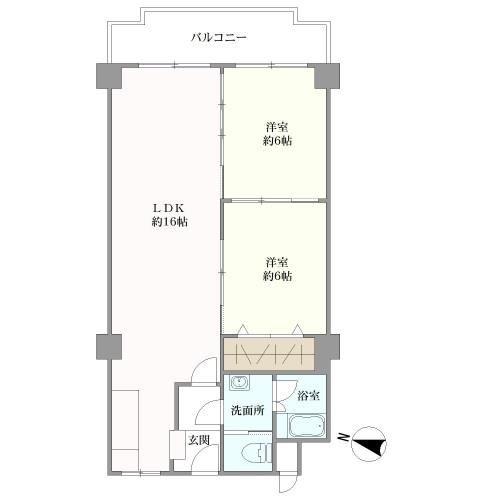 メガロコープ平野第弐号棟の間取図