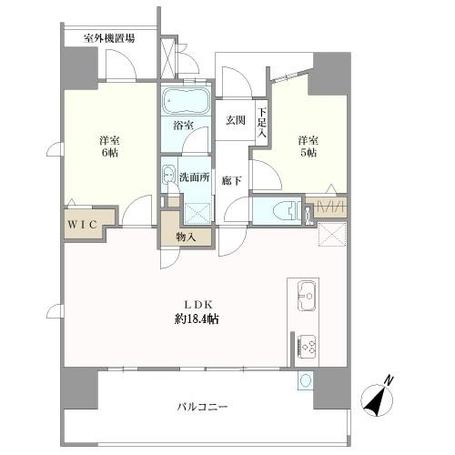 デュ・レジア薬院テラスの間取図