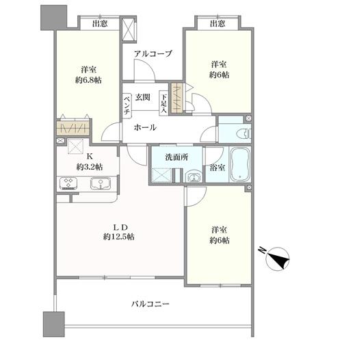 アンピール舞鶴の間取図