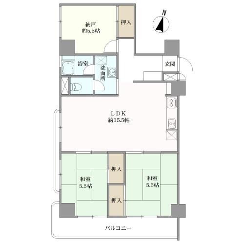 秀和警固レジデンスの間取図
