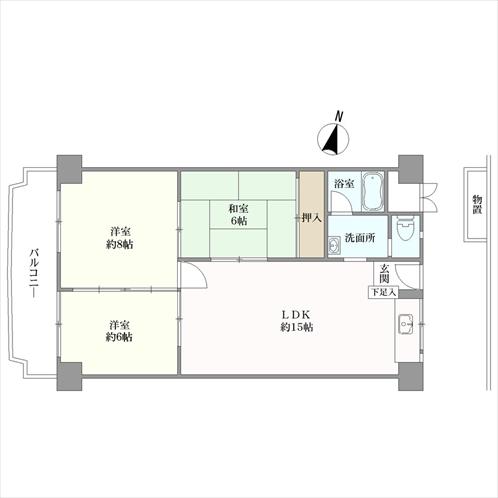 ローレルハイツ高宮の間取図