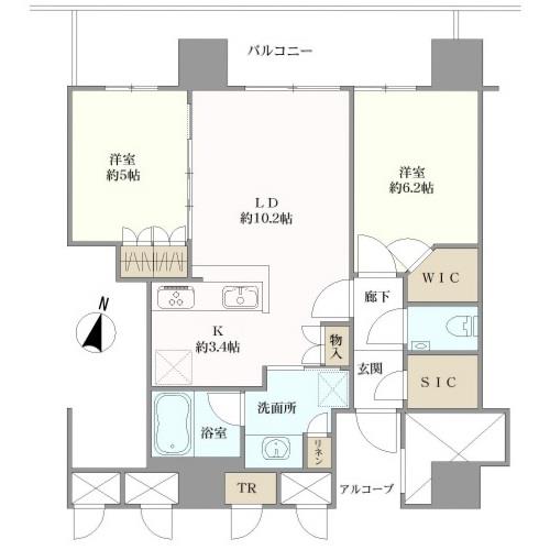 照葉ザ・タワーの間取図