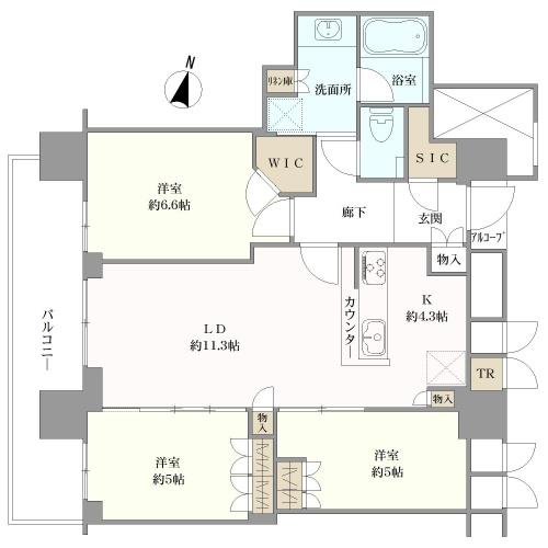 照葉ザ・タワーの間取図