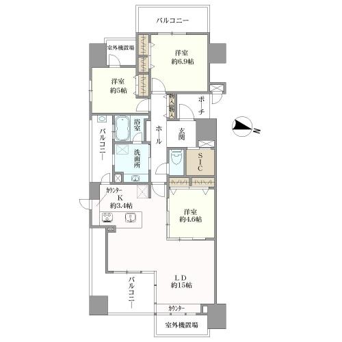 グランドメゾン大濠南の間取図