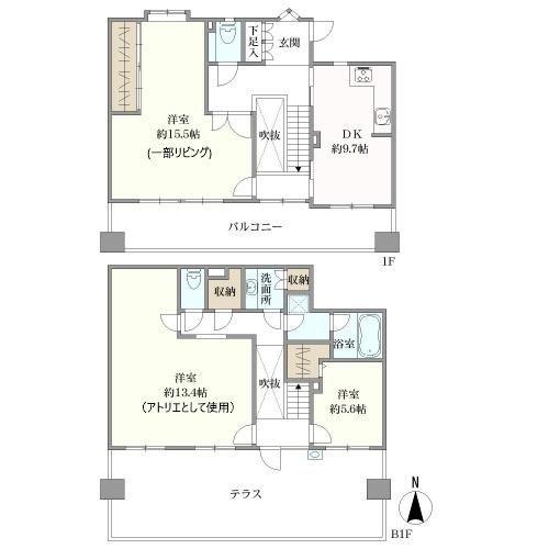 ネオステージ長丘の間取図