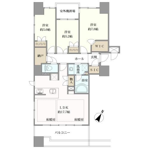 パークホームズ警固本通りの間取図