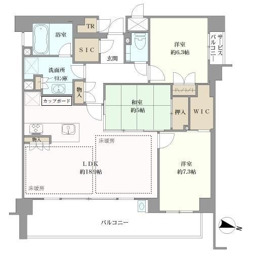 パークコート赤坂ヒルトップレジデンスの間取図