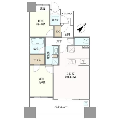 南福岡オークハウスの間取図