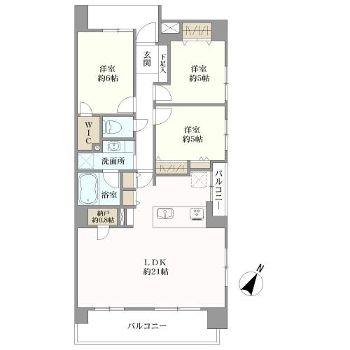 シティライフ美野島の間取図