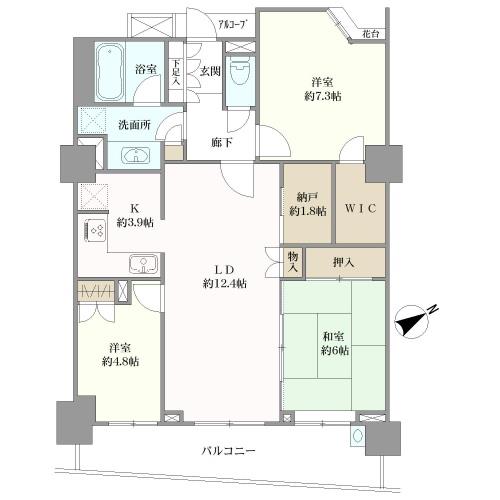 京急シティ上永谷Ｌ－ウィングの間取図