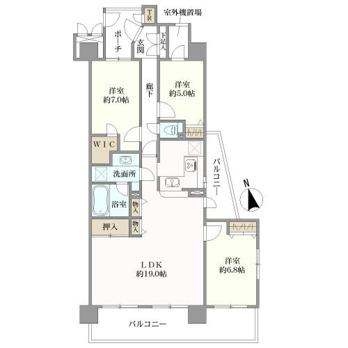 アーベントハイム湘南茅ヶ崎の間取図