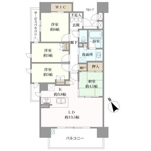 プレイズ徳重ミッドヒルズの間取図