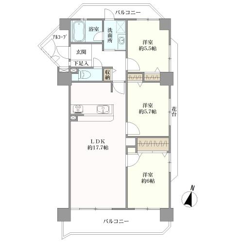 サンアメニティ石神弐番館の間取図