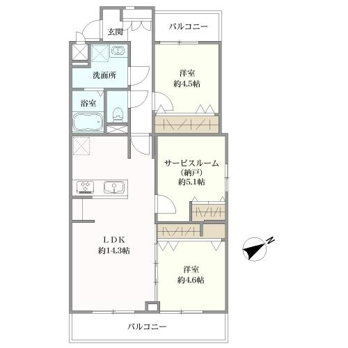 ライオンズマンション元八事の間取図