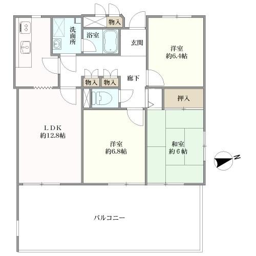 元八事パークマンションの間取図