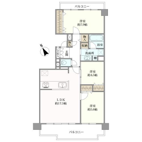 ユニオンハイツ岡崎の間取図