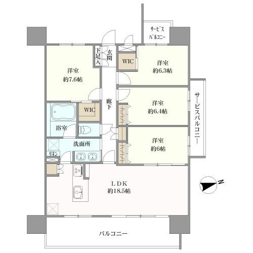 リコット岡崎公園の間取図
