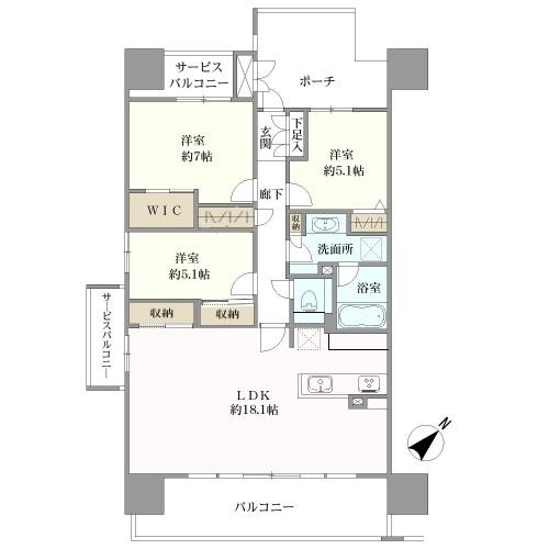 リコットタワー新安城の間取図
