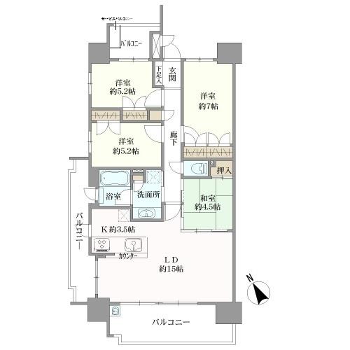 エムズシティ野並の間取図