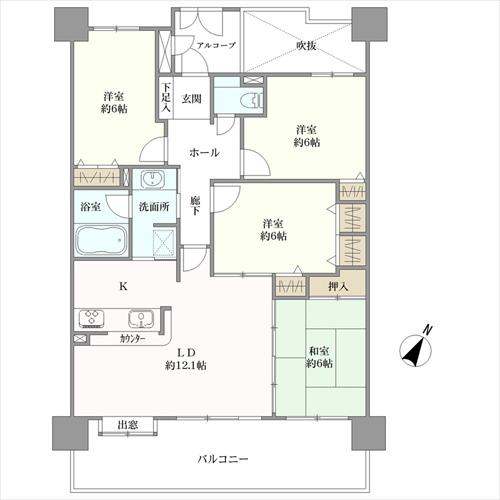 ガーデンヒルズ三河安城ＶＩＰの間取図
