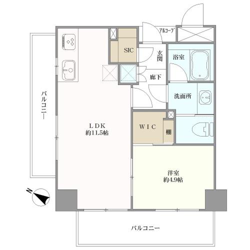 グローリオ白金高輪の間取図