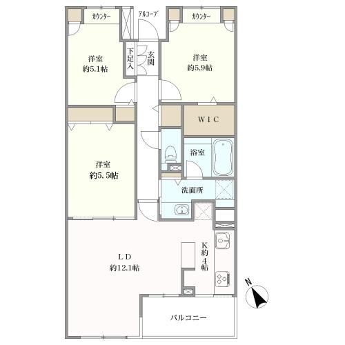 野沢パークハウスの間取図